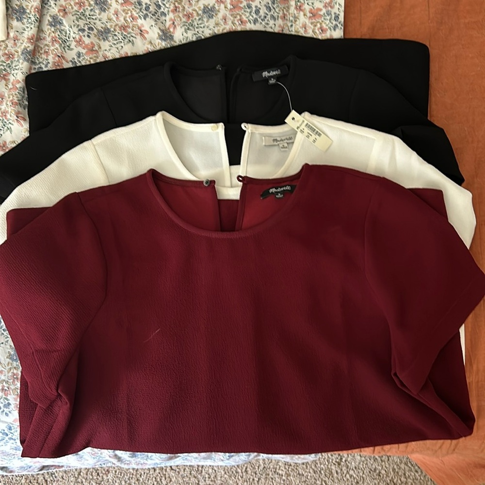 Bundle of 3 Madewell Blouses- Like new and NWT